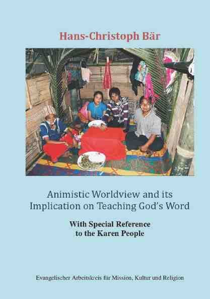 Animistic World View and its Implication on Teaching God’s Word 